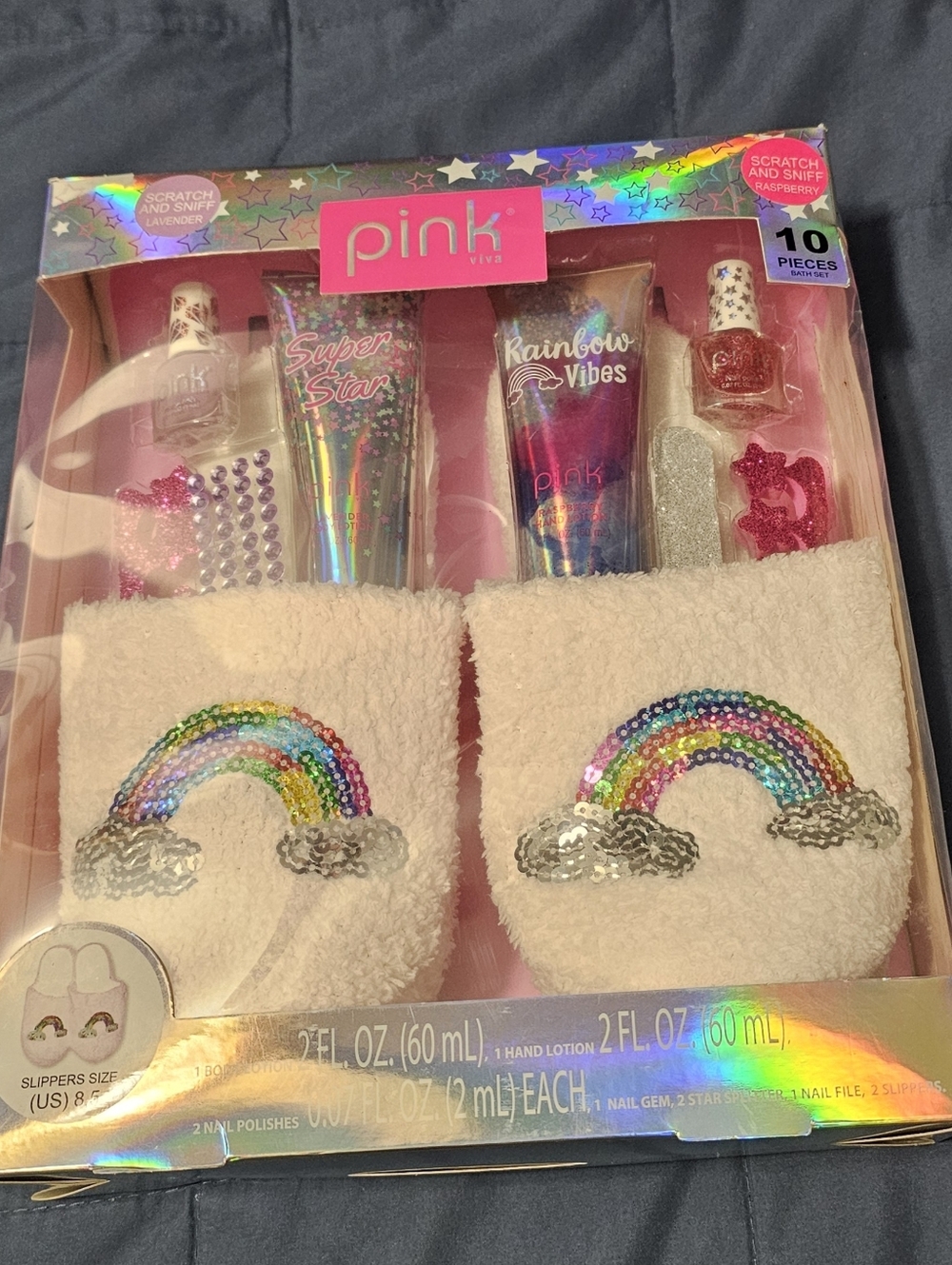 Pink Viva 10 Piece Bath Gift Set size 8.5